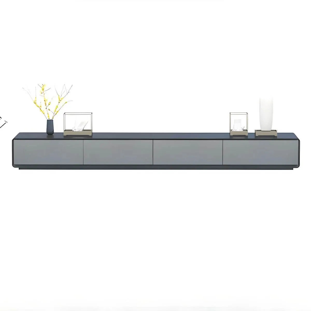 Modern Wood TV Stand with Drawers – Low Profile Media Console