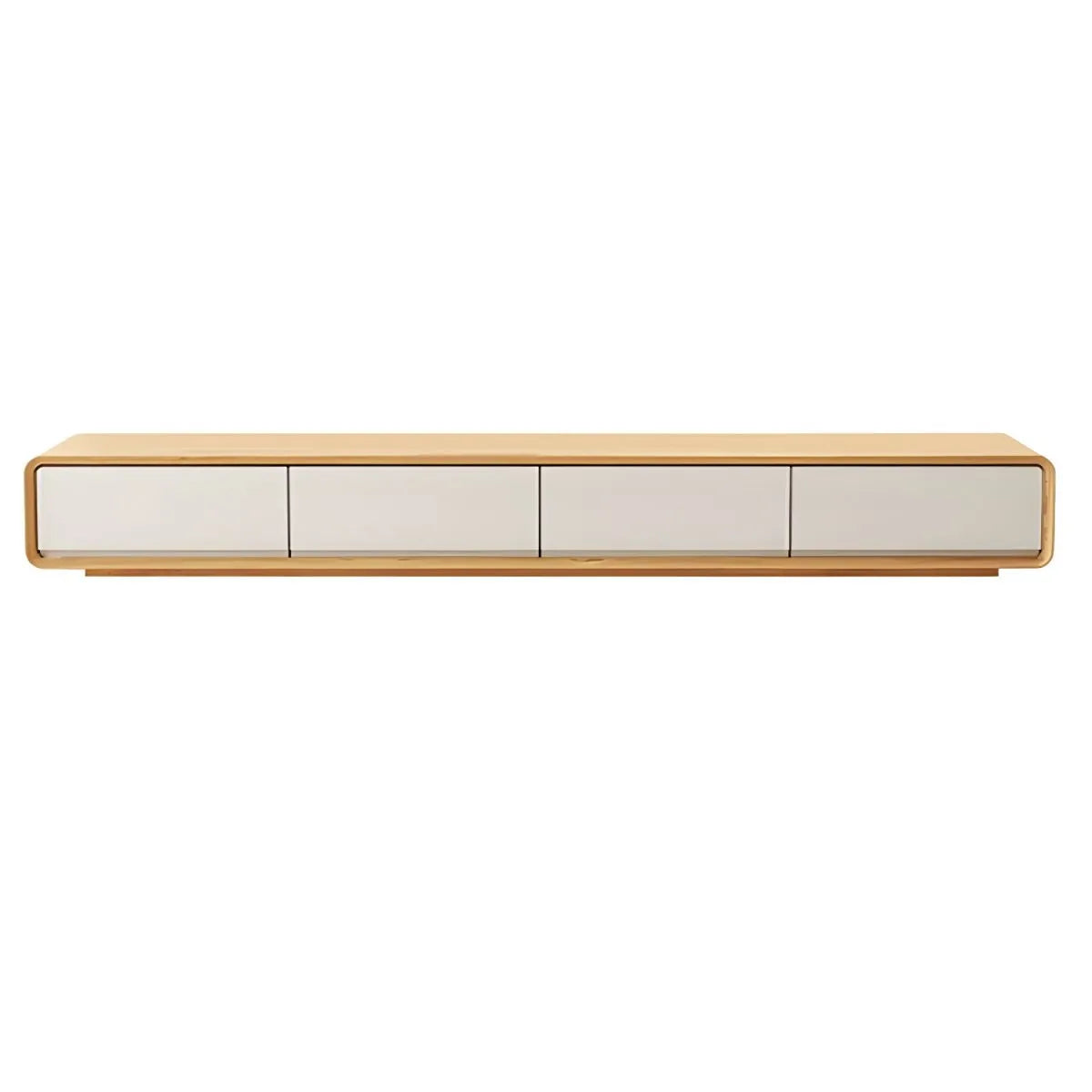 Modern Wood TV Stand with Drawers – Low Profile Media Console