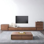 Modern Wood TV Stand with Drawers – Low Profile Media Console