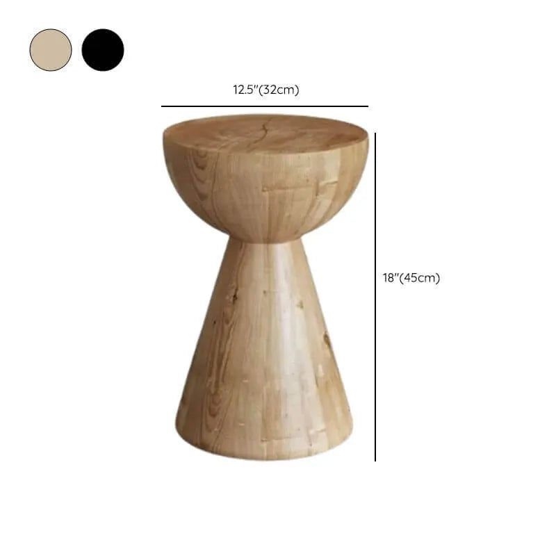 Modern Wood Utility Stools in Black & Natural – Solid Pine Accent Seating Dimensions