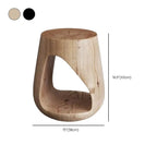 Modern Wood Utility Stools in Black & Natural – Solid Pine Accent Seating Dimensions