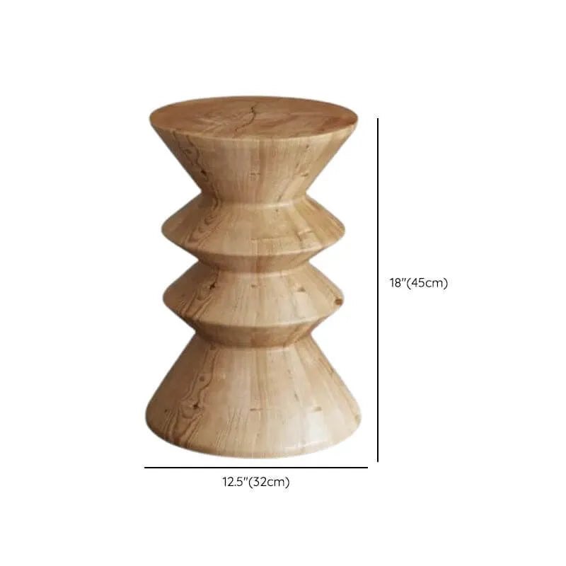 Modern Wood Utility Stools in Black & Natural – Solid Pine Accent Seating Dimensions