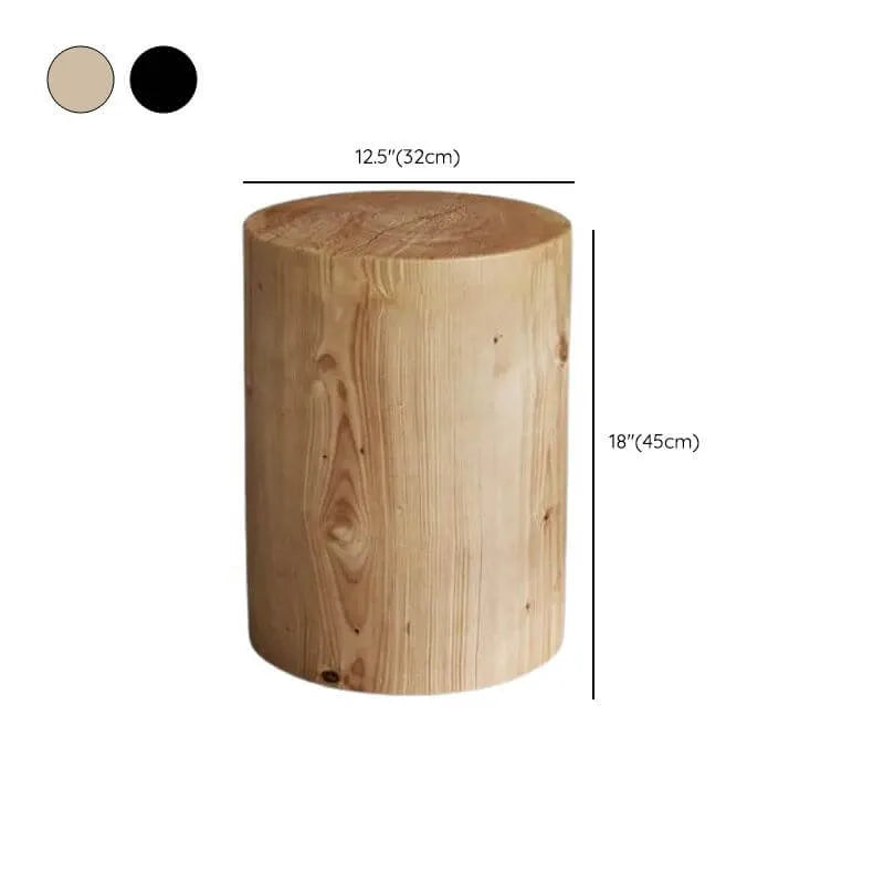 Modern Wood Utility Stools in Black & Natural – Solid Pine Accent Seating Dimensions