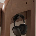 Modern Wood Writing Desk with Open Shelves and Storage Options