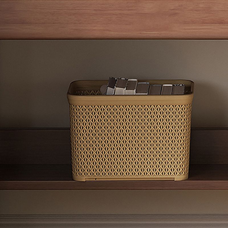 Modern Wood Writing Desk with Open Shelves and Storage Options