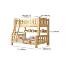Modern Wooden Bunk Bed with Ladder and Mattress Dimensions