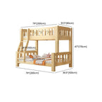 Modern Wooden Bunk Bed with Ladder and Mattress Dimensions
