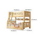 Modern Wooden Bunk Bed with Ladder and Mattress Dimensions