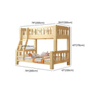 Modern Wooden Bunk Bed with Ladder and Mattress Dimensions