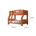 Modern Wooden Bunk Bed with Ladder, Guardrails and Drawer Dimensions