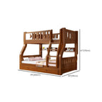 Modern Wooden Bunk Bed with Ladder, Guardrails & Two Mattresses Dimensions