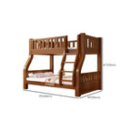 Modern Wooden Bunk Bed with Ladder, Guardrails & Two Mattresses Dimensions