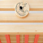 Modern Wooden Bunk Bed with Storage and Bookshelf