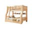 Modern Wooden Bunk Bed with Storage and Bookshelf