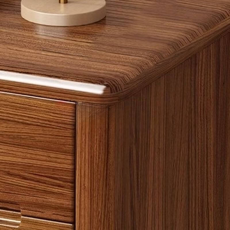 Modern Wooden Drawer Storage Cabinet in Dark Brown