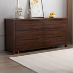 Modern Wooden Drawer Storage Cabinet in Dark Brown