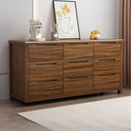 Modern Wooden Drawer Storage Cabinet in Dark Brown