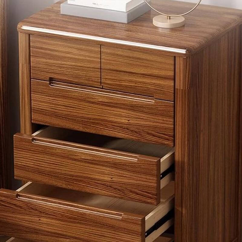Modern Wooden Drawer Storage Cabinet in Dark Brown