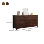Modern Wooden Drawer Storage Cabinet in Dark Brown Dimensions
