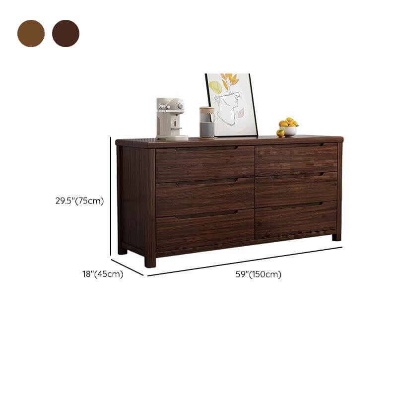 Modern Wooden Drawer Storage Cabinet in Dark Brown Dimensions