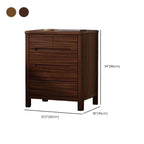 Modern Wooden Drawer Storage Cabinet in Dark Brown Dimensions