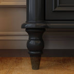 Modern Wooden Drawer Storage Nightstand - Black & White