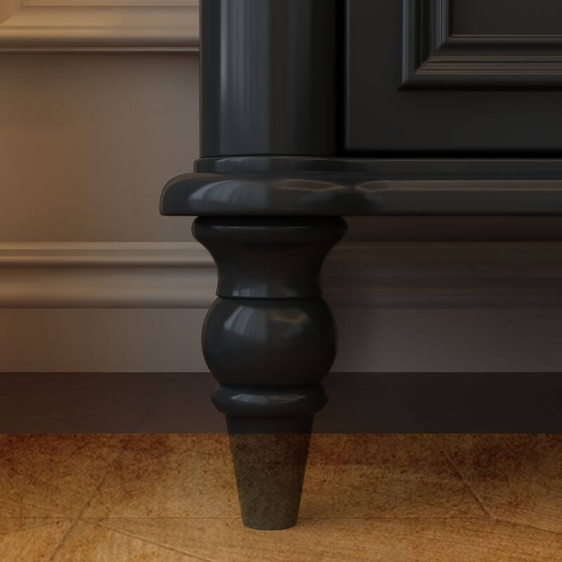 Modern Wooden Drawer Storage Nightstand - Black & White