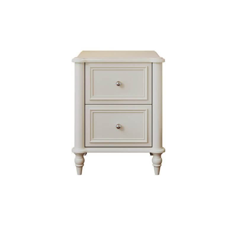 Modern Wooden Drawer Storage Nightstand - Black & White