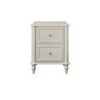 Modern Wooden Drawer Storage Nightstand - Black & White