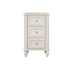 Modern Wooden Drawer Storage Nightstand - Black & White