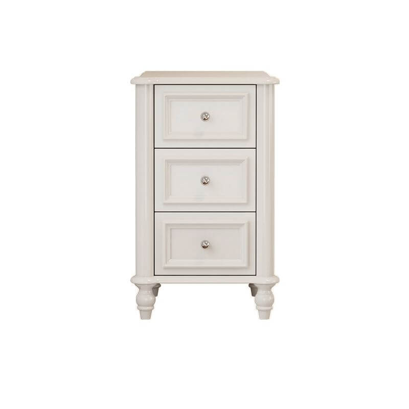 Modern Wooden Drawer Storage Nightstand - Black & White