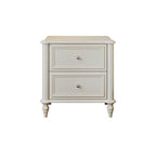 Modern Wooden Drawer Storage Nightstand - Black & White