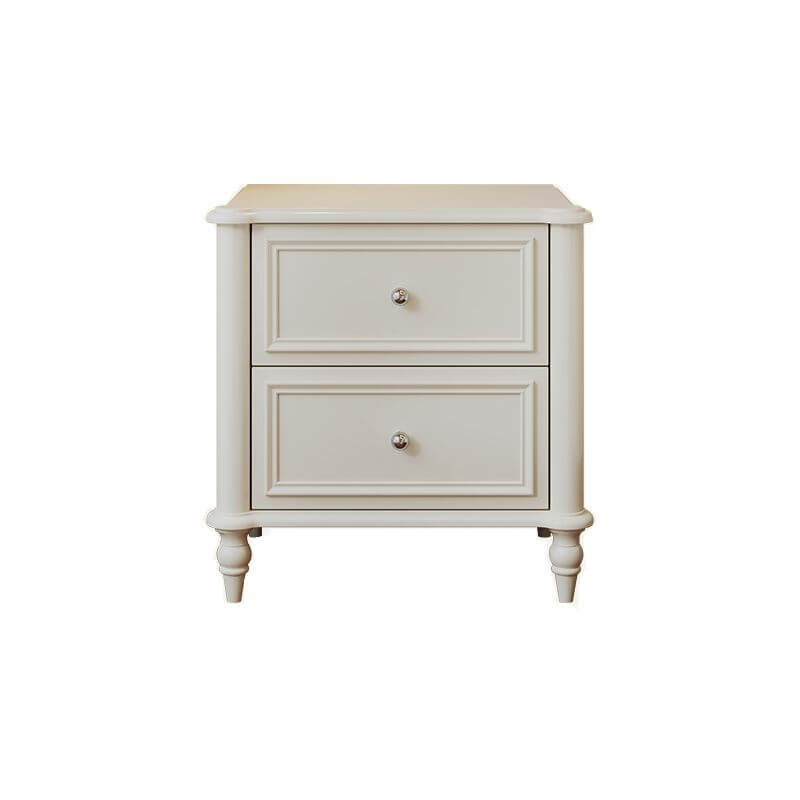 Modern Wooden Drawer Storage Nightstand - Black & White