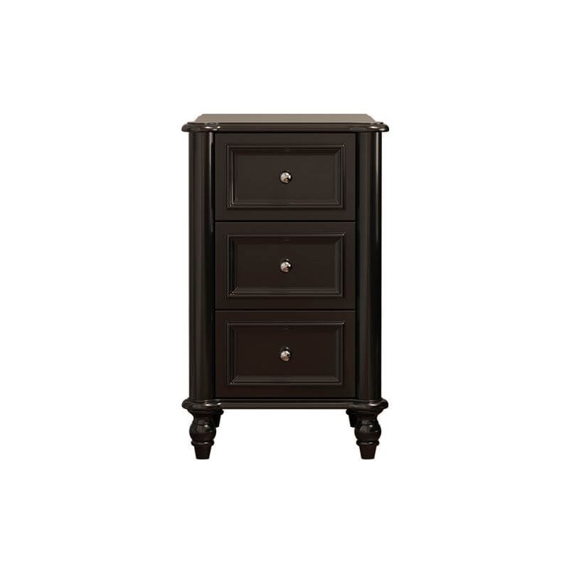 Modern Wooden Drawer Storage Nightstand - Black & White