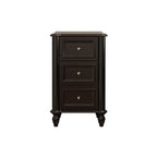 Modern Wooden Drawer Storage Nightstand - Black & White