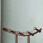 Modern Wooden Hall Tree with Curved Silhouette and Integrated Hooks