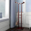 Modern Wooden Hall Tree with Curved Silhouette and Integrated Hooks