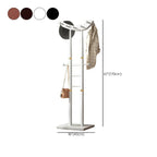 Modern Wooden Hall Tree with Curved Silhouette and Integrated Hooks Dimensions