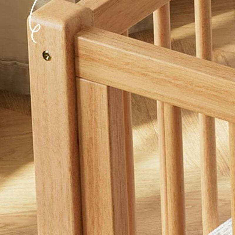 Modern Wooden Kids Bed with Safety Guardrails and Spacious Design