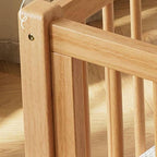 Modern Wooden Kids Bed with Safety Guardrails and Spacious Design
