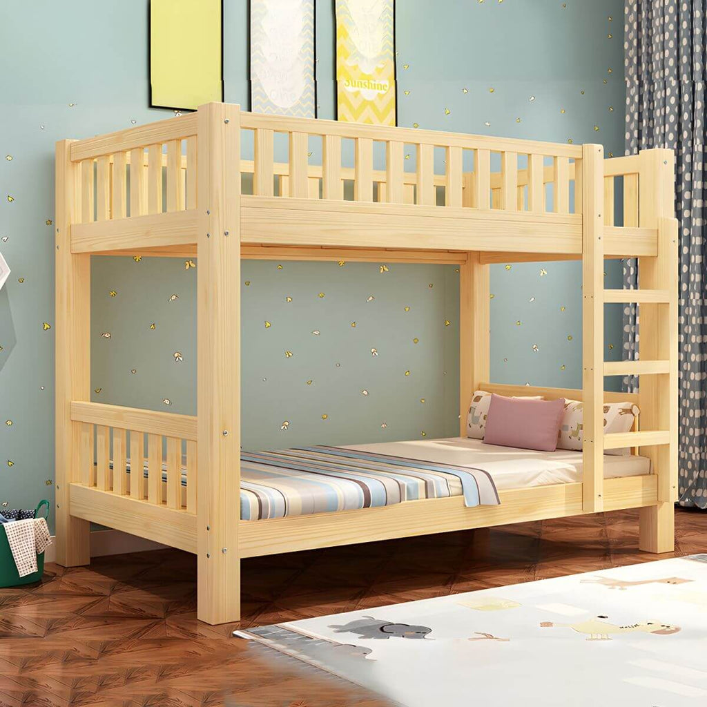 Modern Wooden Kids Bed with Storage and Headboard