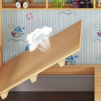 Modern Wooden Kids Bed with Storage and Headboard