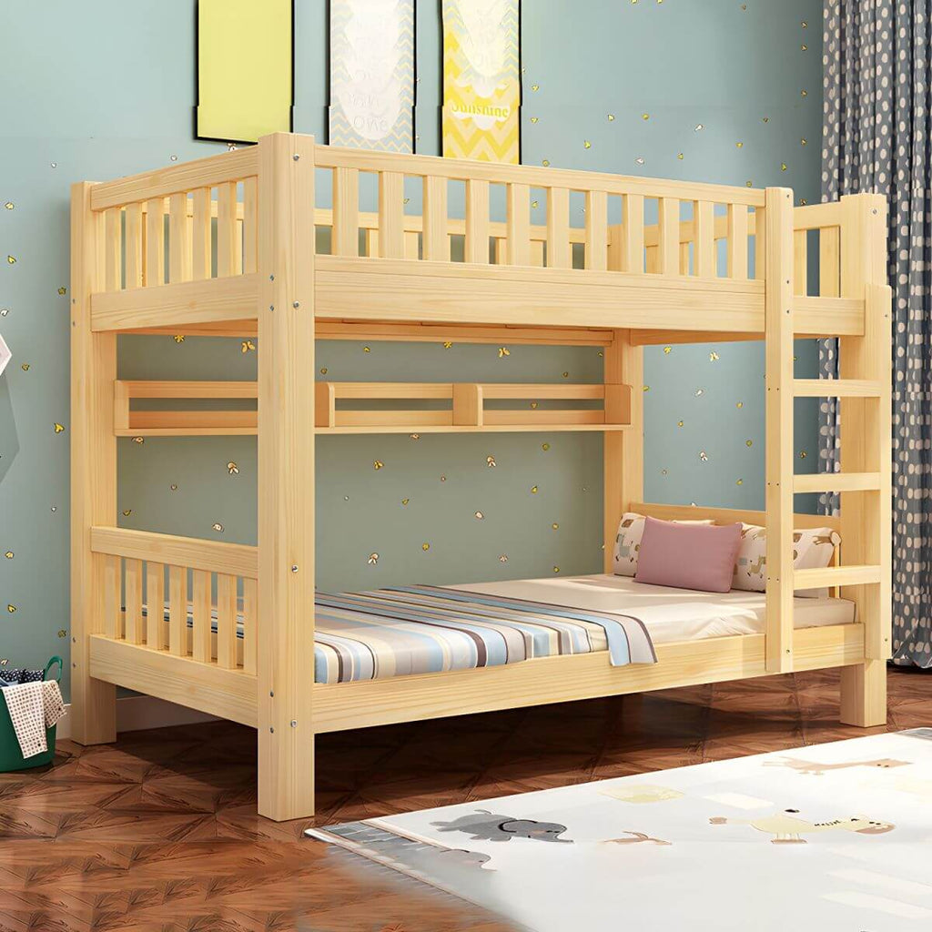 Modern Wooden Kids Bed with Storage and Headboard