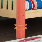 Modern Wooden Kids Bed with Storage and Headboard