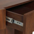 Modern Wooden Nightstand with Drawer Storage and Natural Finish