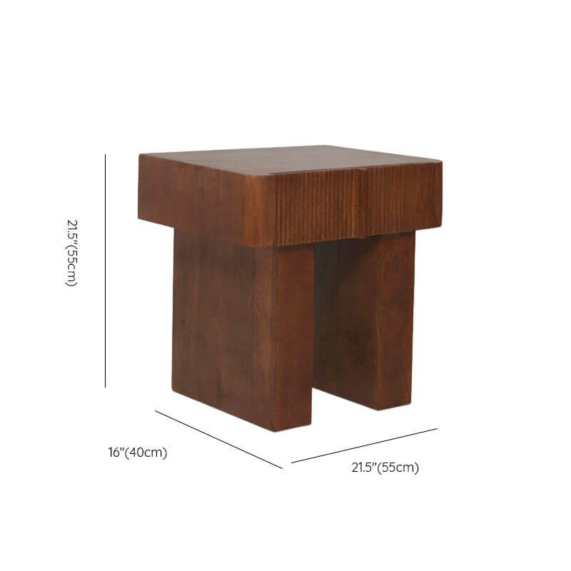 Modern Wooden Nightstand with Drawer Storage and Natural Finish Dimensions