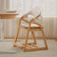 Modern Wooden-Topped Toddler Chair with Soft Upholstered Seat