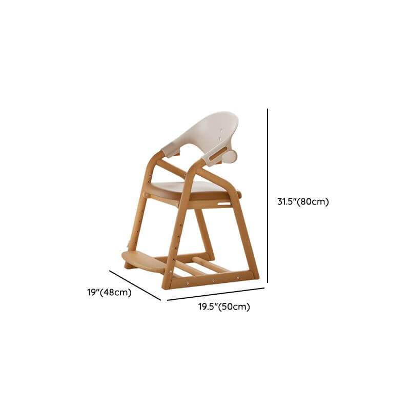 Modern Wooden-Topped Toddler Chair with Soft Upholstered Seat Dimensions