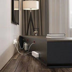 Modern Wooden TV Stand with Drawers and Open Shelving