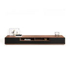 Modern Wooden TV Stand with Drawers and Open Shelving
